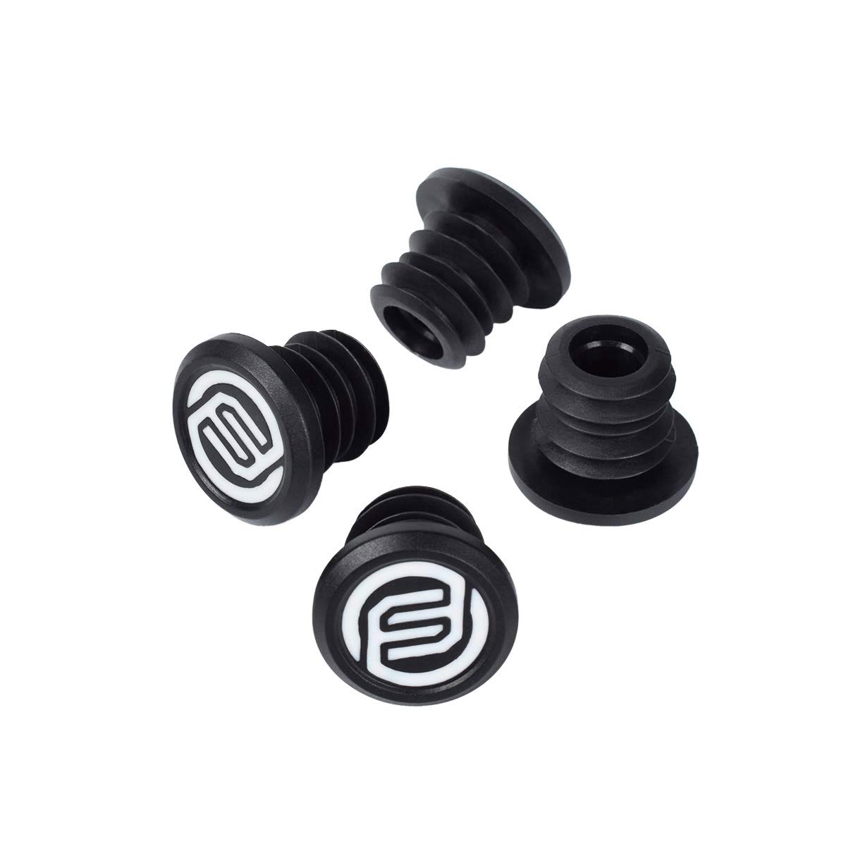 Mountain Bike Bar End Plugs 4-Pack - Durable Handlebar Caps for Cycling Safety