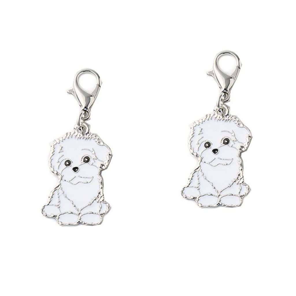 2 Pack Cute Dog Shaped Metal Key Rings - Durable Keychain Holder for Pets Lovers, Perfect for Home, Office, Car Keys and Gift Giving