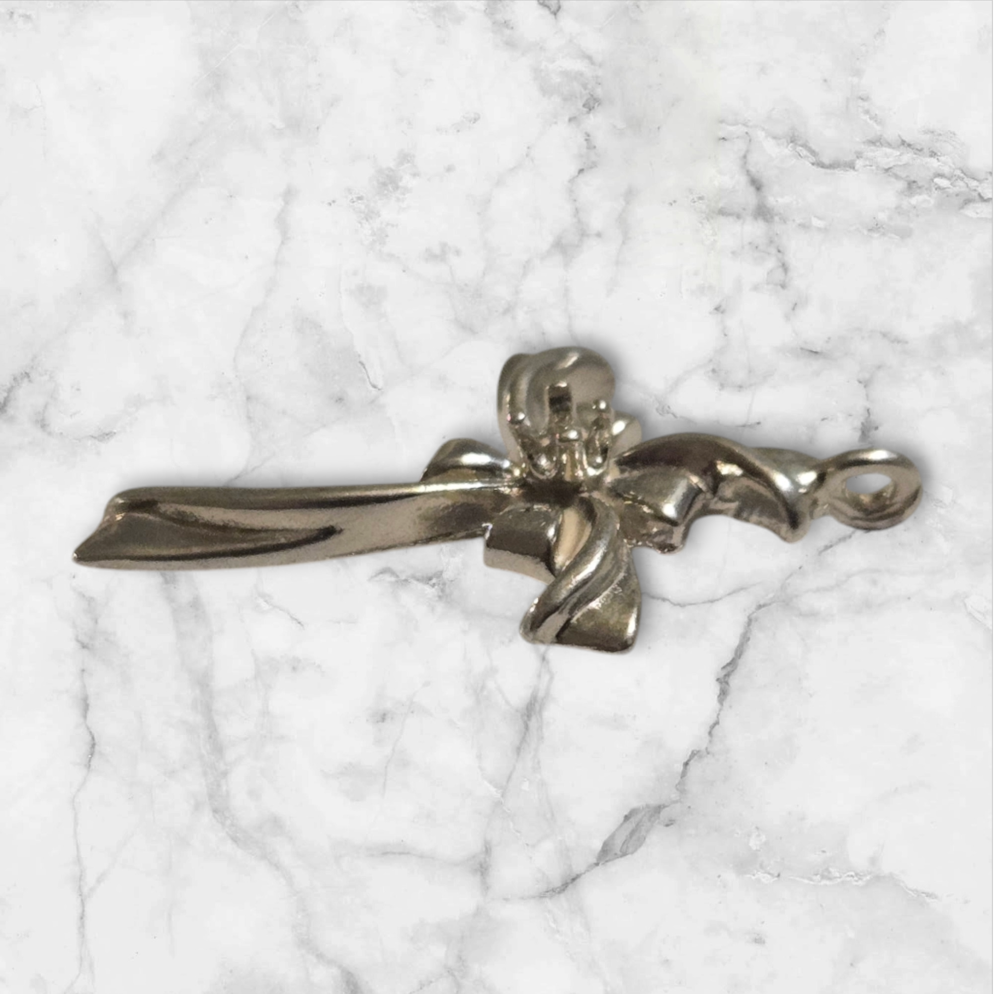 Solid Sterling Silver or 14kt Gold Round Cross Pendant Setting - Handcrafted in USA - Perfect for Necklaces, Gifts & Religious Jewelry