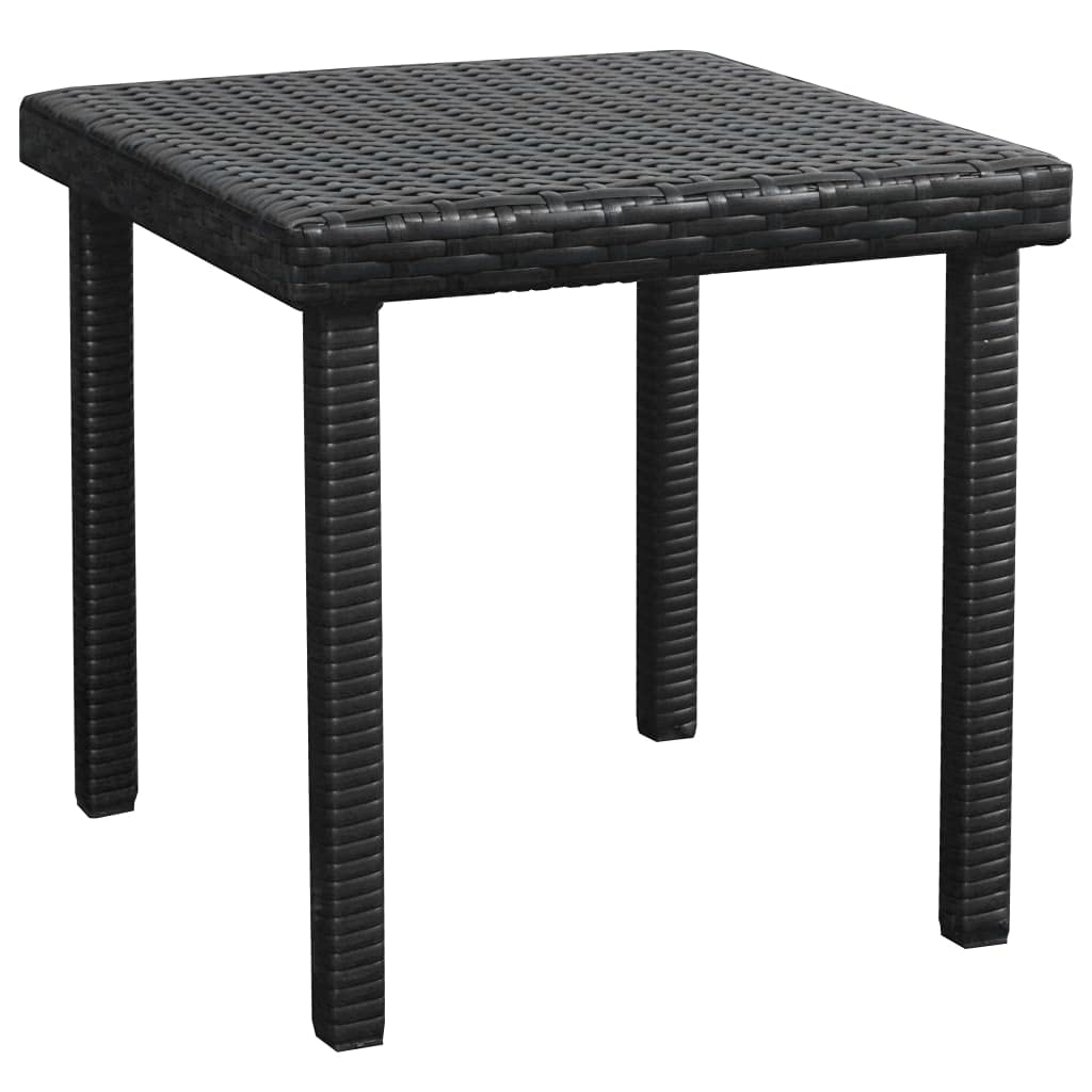 CHARMMA Black Poly Rattan Sun Lounger with Cushion & Side Table - 37.3 lbs - Outdoor Patio Furniture for Poolside, Garden, and Beach Relaxation