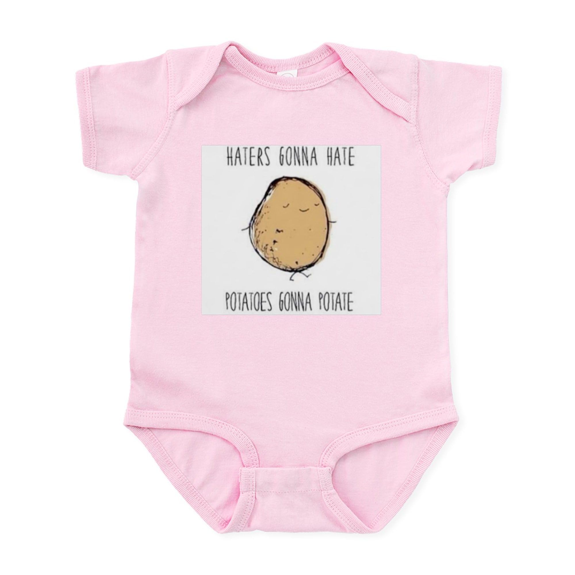 CafePress Haters Gonna Hate Potatoes Gonna Potate Baby Bodysuit - Soft Infant Romper for Newborns & Toddlers - Perfect for Playtime, Family Photos & Everyday Outfits