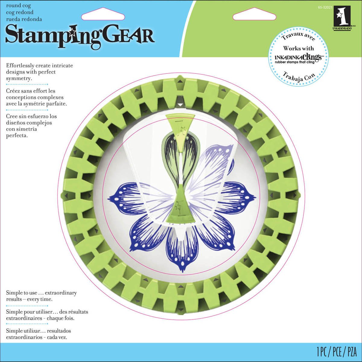 Inkadinkado Circle Wheel Stamp Set for Card Making, Scrapbooking & DIY Crafts - Perfect for Greeting Cards, Journals, and Home Decor Projects