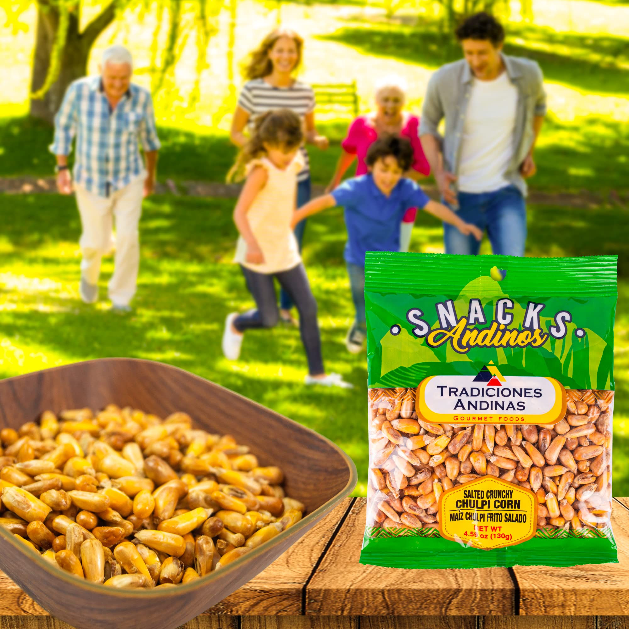 Crunchy Salted Chulpe Corn Snack 4.59 oz - Peruvian Fried Corn Chips, Ready-to-Eat Healthy Snacks, Gluten-Free Peruvian Products, Perfect for Parties, Movie Nights & On-the-Go Snacking