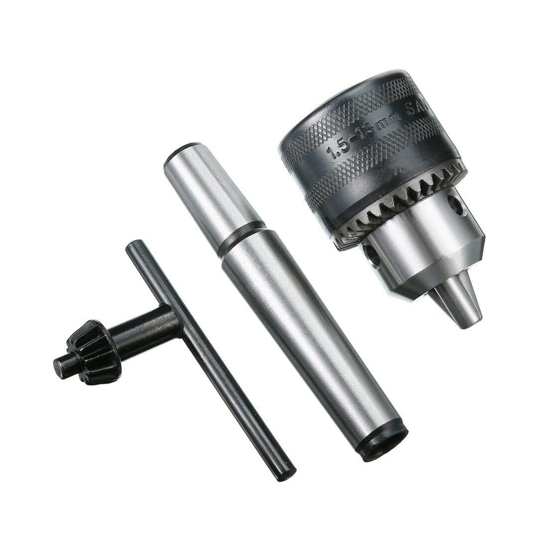 MT2 Morse Taper Drill Chuck Adapter for Mini Metal Lathe Tailstock - Hex to Chuck Bit Converter Tool | Perfect for Metalworking, Woodworking & DIY Projects