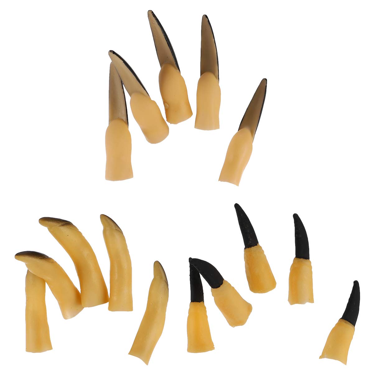CLISPEED 3 Sets Fake Halloween Nails - Scary Zombie Witch Claws for Kids & Adults | Halloween Cosplay Costume Accessories | Trick or Treat Party Props & Nail Covers for Costume Parties, Horror Events & Themed Dress-Up