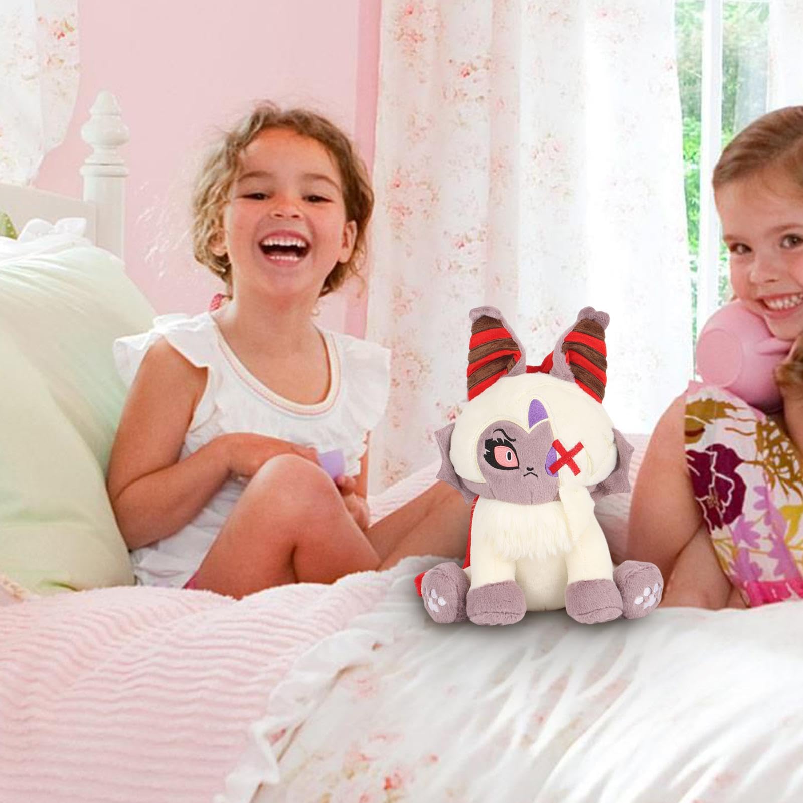 Hazbin Hotel Plush Toy Set - Alastor & Angel Dust Stuffed Animals, Soft Cuddly Pillow for Fans, Animated Series Collectible Gift for Kids and Adults | Perfect for Bedroom Decor, Cosplay Props, and TV Show Merchandise