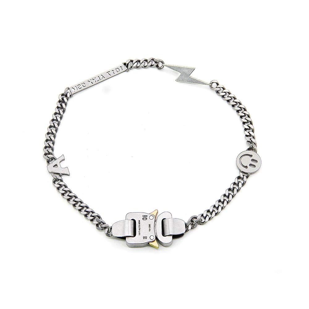 Nichibotsu Chain Necklace - 9sm Lightning Alyx Hero Chain Necklace for Men & Women | Hip Hop Streetwear Accessories with Smiley Pearl | Perfect for Casual Outfits, Music Festivals and Urban Fashion