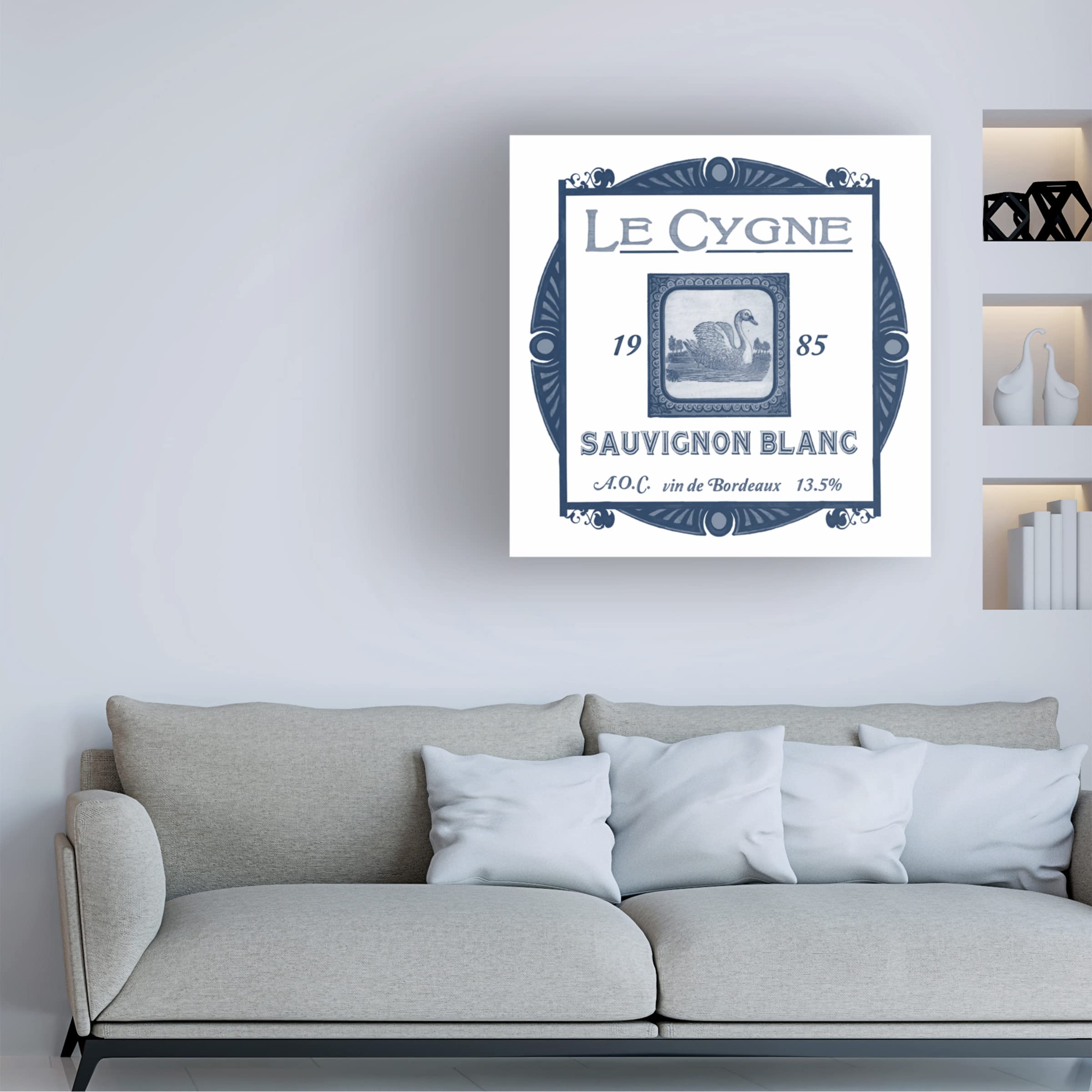 June Erica Vess Indigo Wine Labels Canvas Art - Perfect for Home & Office Decor