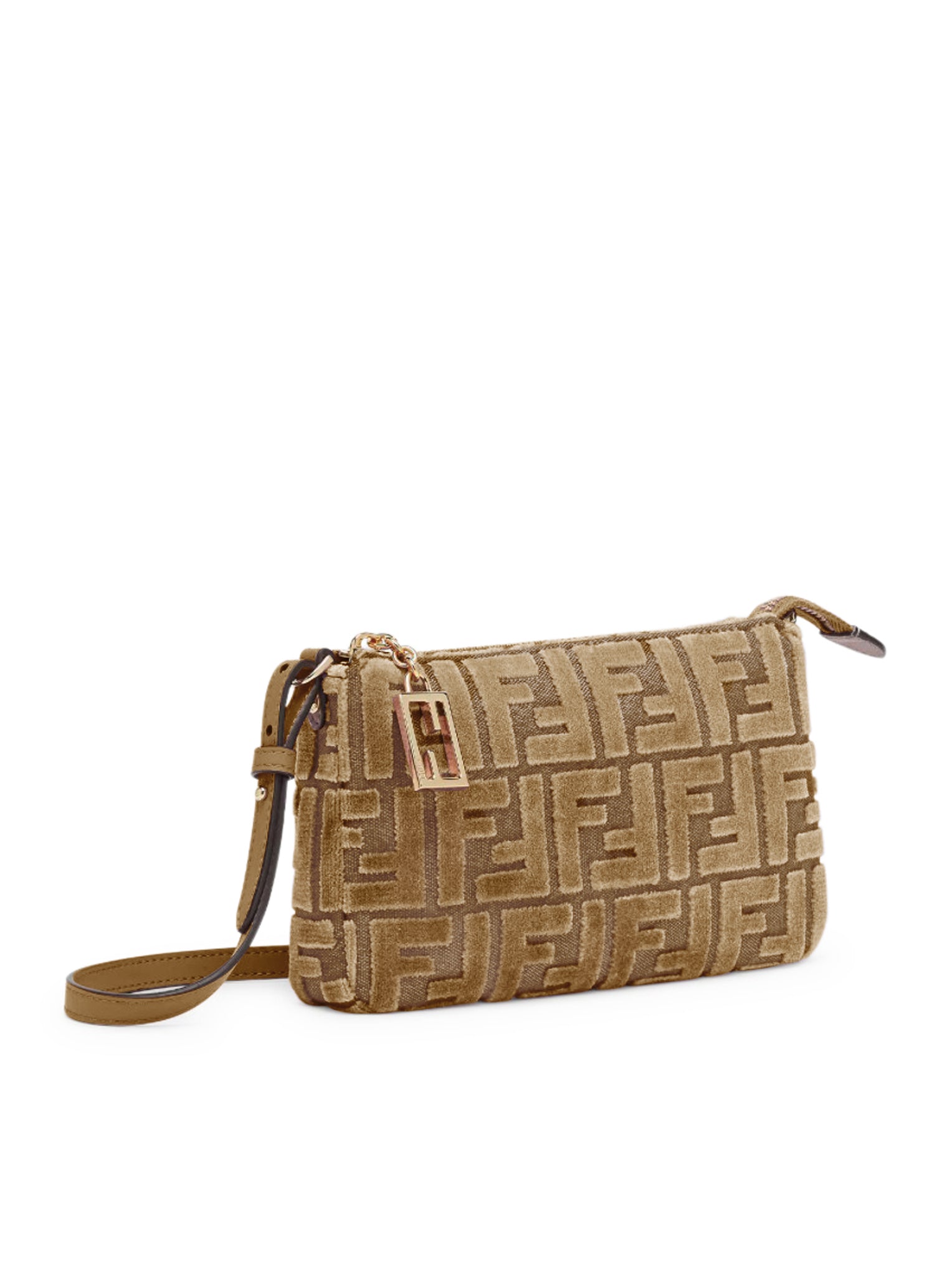 Fendi Baguette Pouch Handbag - Nude Neutral Leather Crossbody Bag for Women | Fashionable Shoulder Bag for Daily Use, Work, and Evening Events
