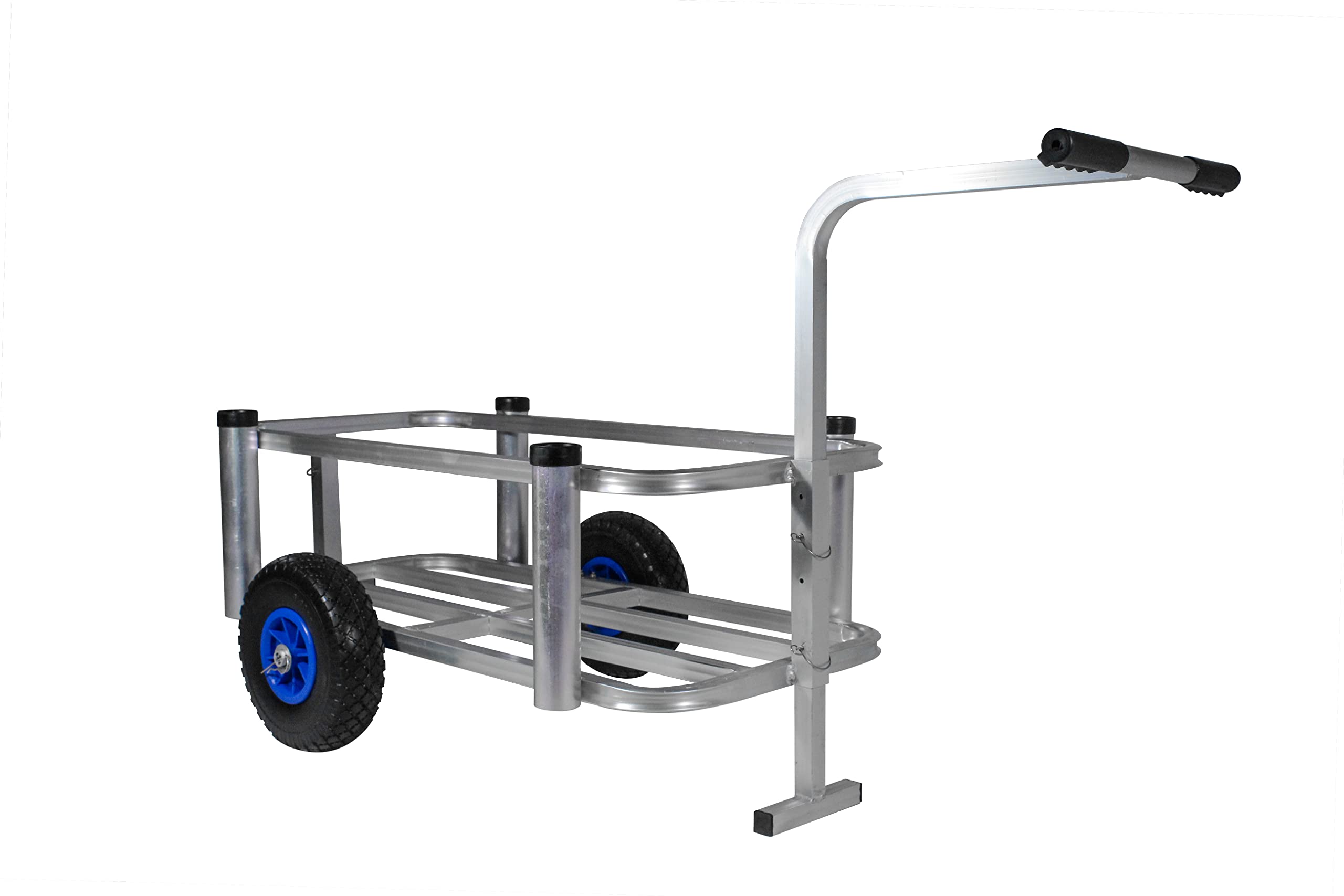 Heavy Duty Fishing Beach Pier Cart with Large Wheels - All Terrain Beach Wagon for Sand, Gravel & Shoreline - Perfect for Fishing Gear, Coolers & Beach Accessories