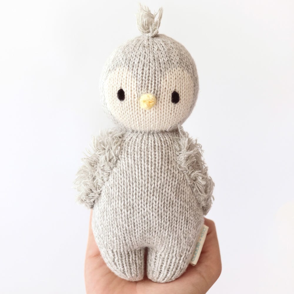 Cuddle+Kind Handmade Organic Cotton Baby Penguin Plush Toy - Soft & Safe Stuffed Animal for Newborns, Toddlers & Kids - Perfect for Nursery Decor, Gifts & Cuddling