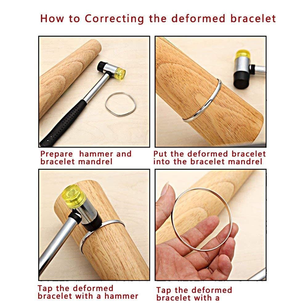 GZYF Round Wooden Bracelet Sizing Tool - Professional Bangle & Wire Wrapping Jewelry Making Kit for DIY Crafters - Perfect for Beading, Jewelry Repair and Handmade Accessories Creation