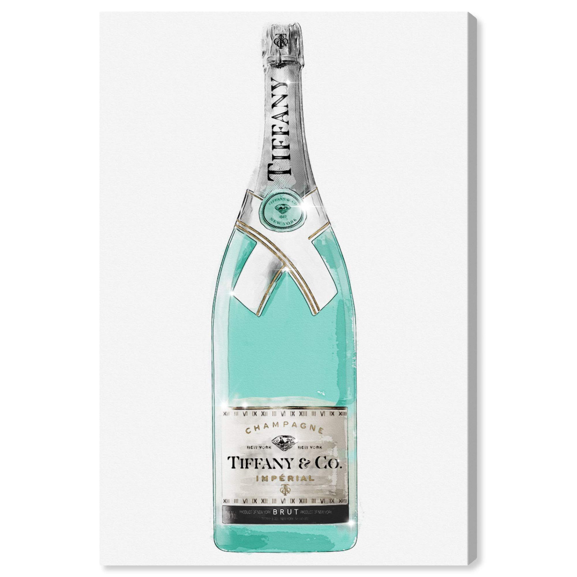 Oliver Gal Artist Co. 'Priceless Champagne' Wall Art Canvas Print - 20x30 Inches, Elegant Bar & Home Decor for Living Room, Dining Area or Wine Cellar