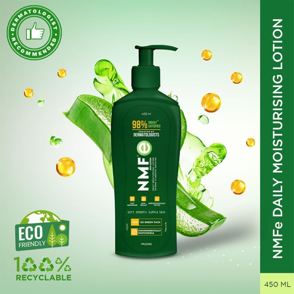 NM-Fe/Moisturizing Lotion 450ml | Natural Moisturizing Factors with Quick Absorption, Non-Greasy & Lightweight Formula | Unisex Hydrating Face & Body Lotion for Dry Skin | Perfect for Daily Skincare Routine & Post-Workout Hydration