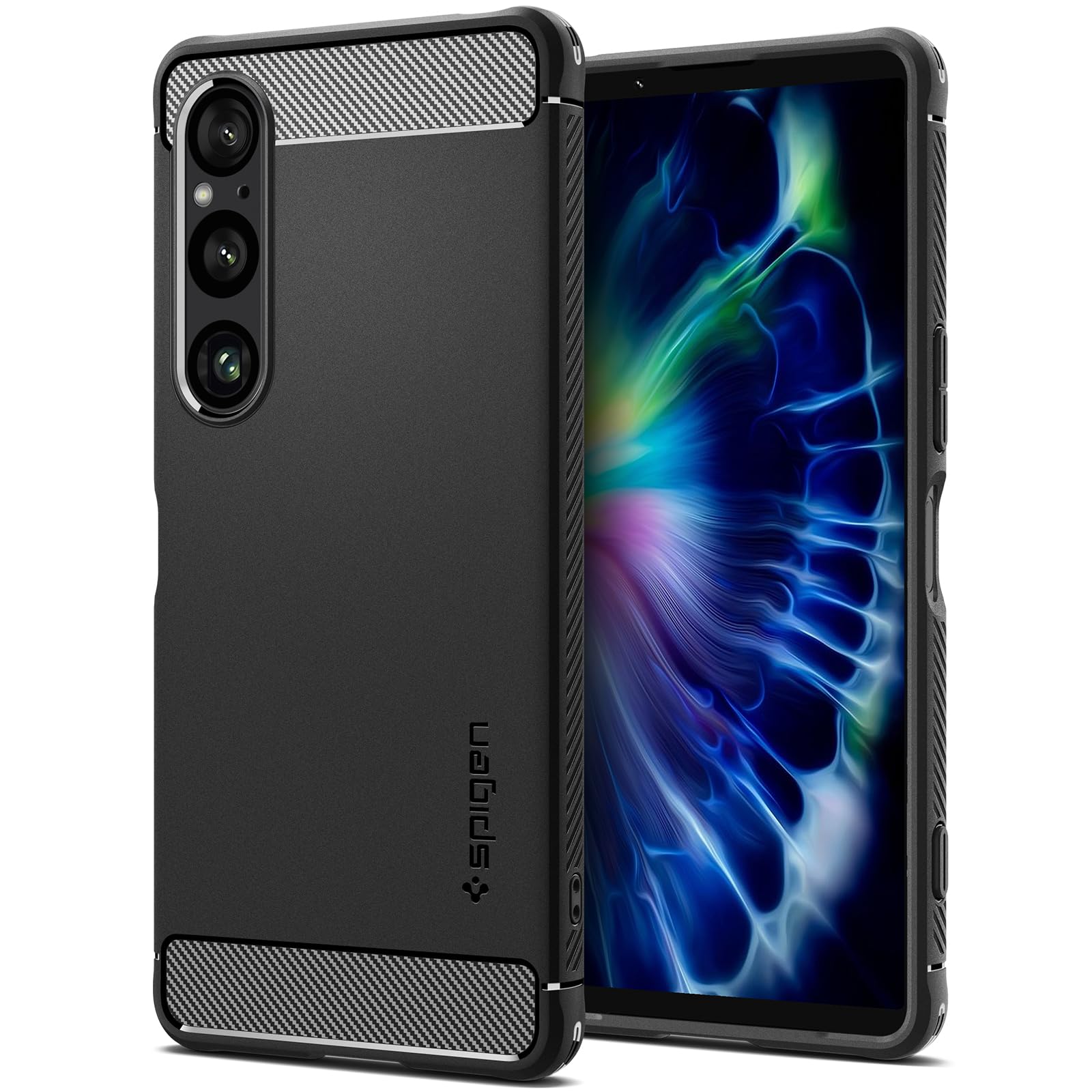 Spigen Rugged Armor Protective Case for Sony Xperia 1 VI - Shockproof Matte Black Cover | Perfect for Outdoor Activities, Travel & Daily Use