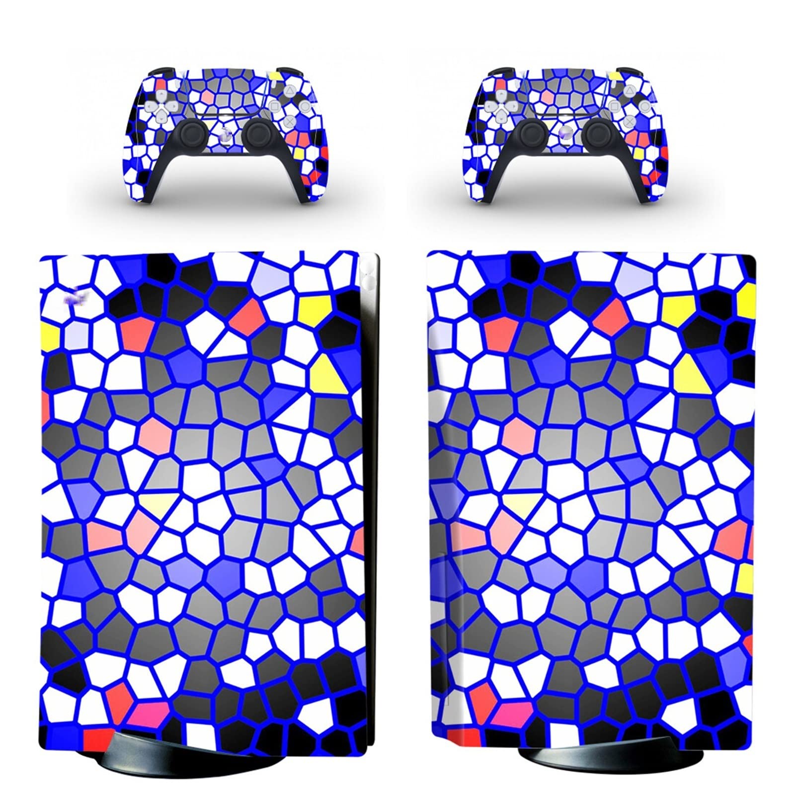 Anime Console Skin Decal for PS5 Disk Edition with 2 Controller Covers - Scratch-Resistant Vinyl Protection, Bubble-Free Application - Perfect for Gaming Setups and Collectors
