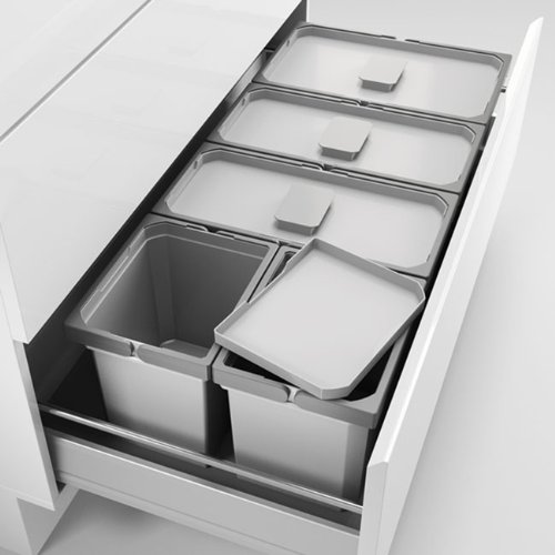Naber Cox Box e 1000 - Light Gray Color Portable Storage Box | Organize Home, Office, or Garage Supplies | Perfect for Closet, Shelf & Underbed Storage