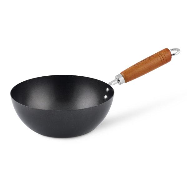 Ken Hom Classic 8-Inch Non-Stick Carbon Steel Mini Wok - Perfect for Stir-Frying, Sautéing & Small Batch Cooking | Asian Cooking Essential for Home Chefs