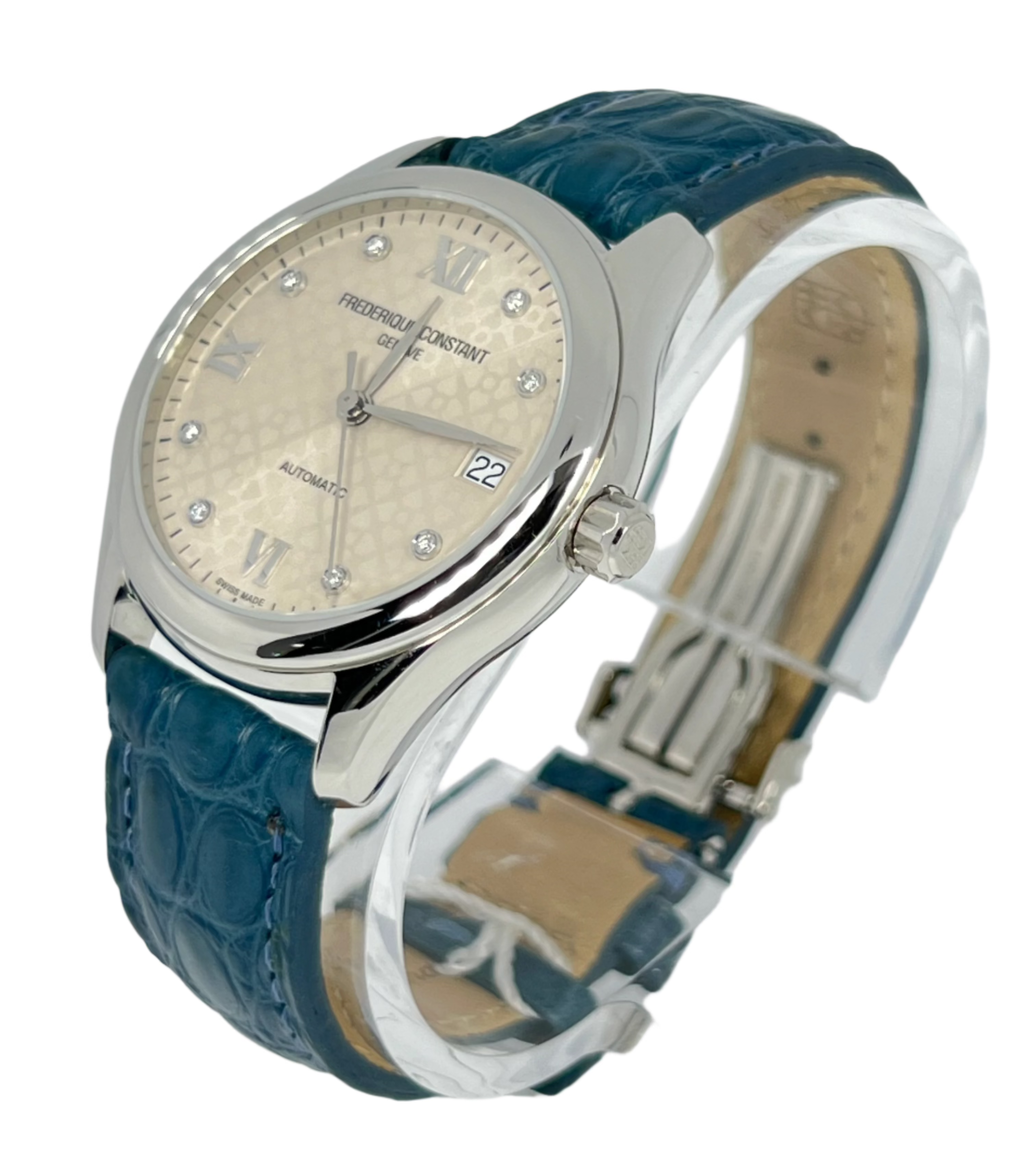 Frederique Constant Geneve Stainless Steel Women's Watch - Elegant Luxury Timepiece for Business, Evening & Special Occasions