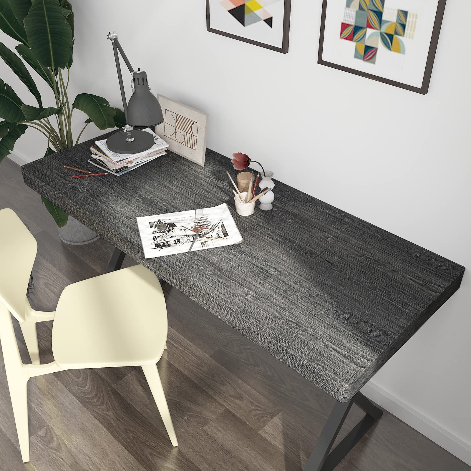 YENHOME Peel and Stick Wood Grain Contact Paper - Waterproof Self-Adhesive Vinyl Wrap for Countertops, Cabinets, Furniture (17.7