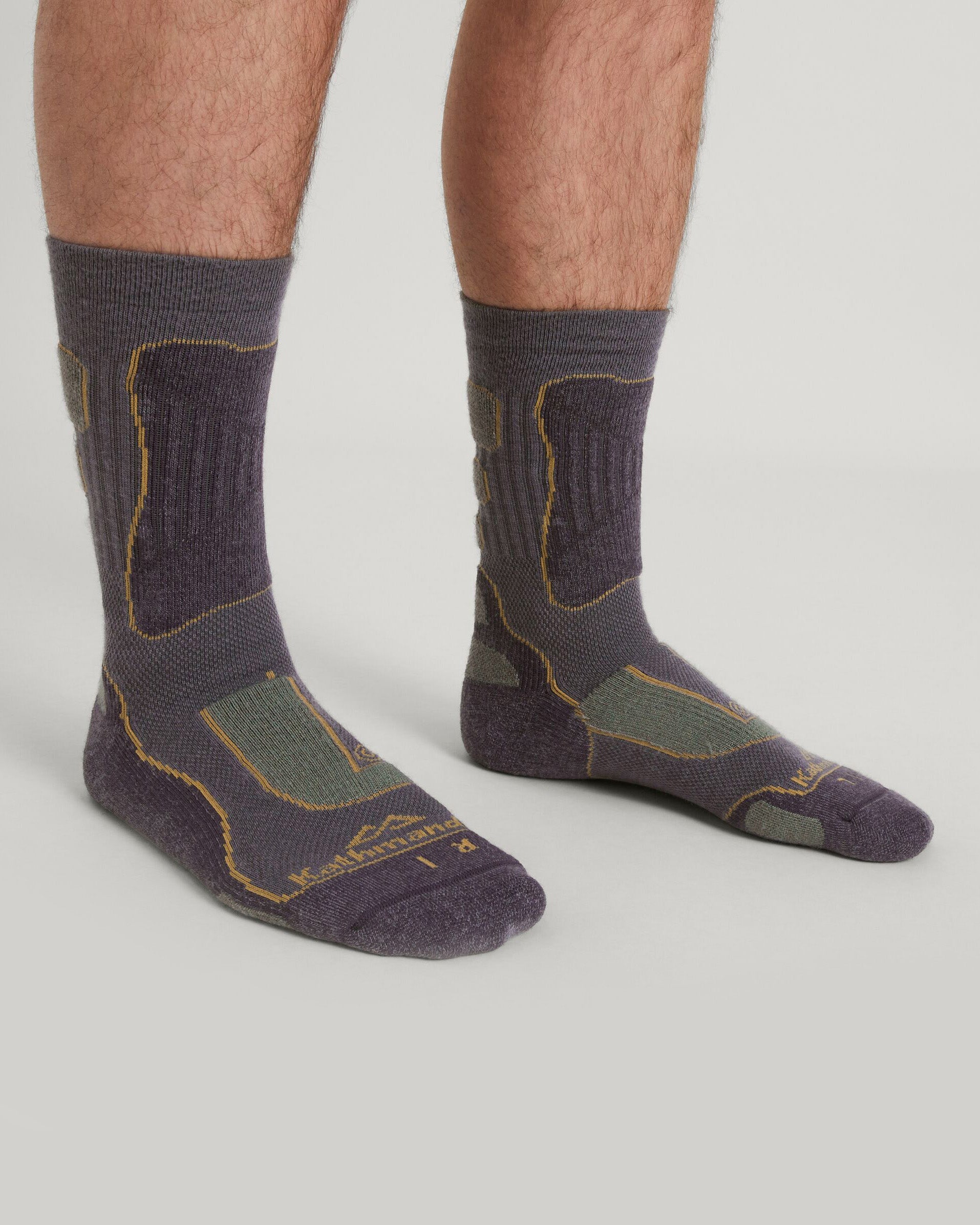 NuYarn Ergonomic Hiking Socks for Men & Women - Breathable, Cushioned, Moisture-Wicking (Dusk/Thyme/Golden Oak) - Perfect for Trail Running, Backpacking & Outdoor Adventures