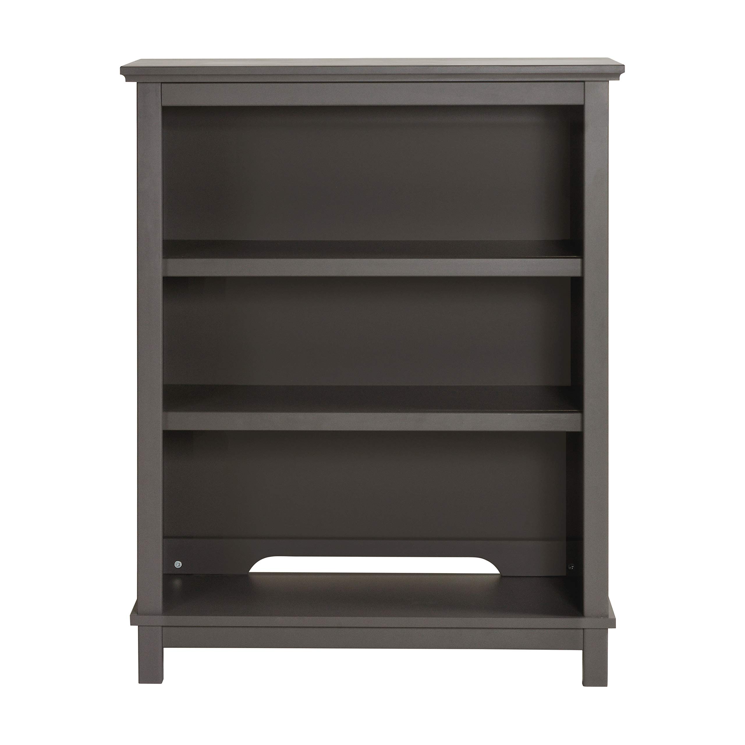 DaVinci Autumn Bookcase Hutch in Slate - Modern Storage Cabinet for Living Room, Office & Bedroom - Stylish Bookshelf with Adjustable Shelves for Home Decor & Organization