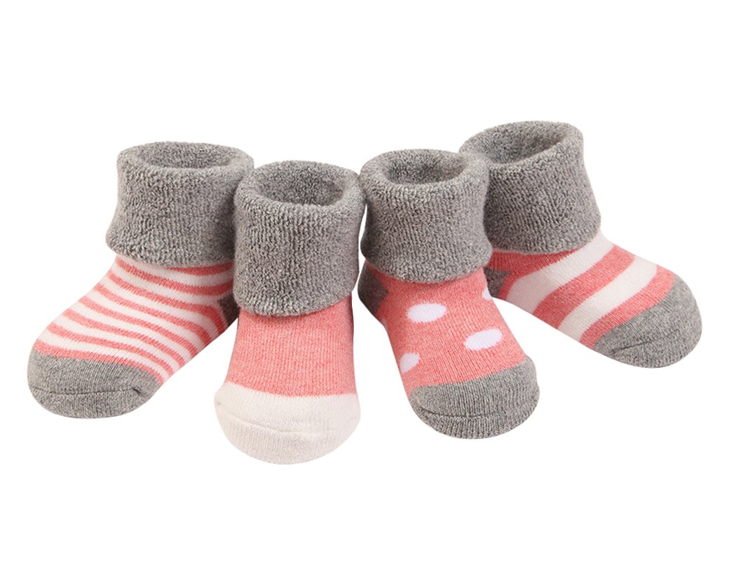**Soft Cotton Baby Socks 4-Pack for Infants & Toddlers (0-36 Months) – Breathable & Comfortable Socks for Daily Wear, Playtime & Nursery**