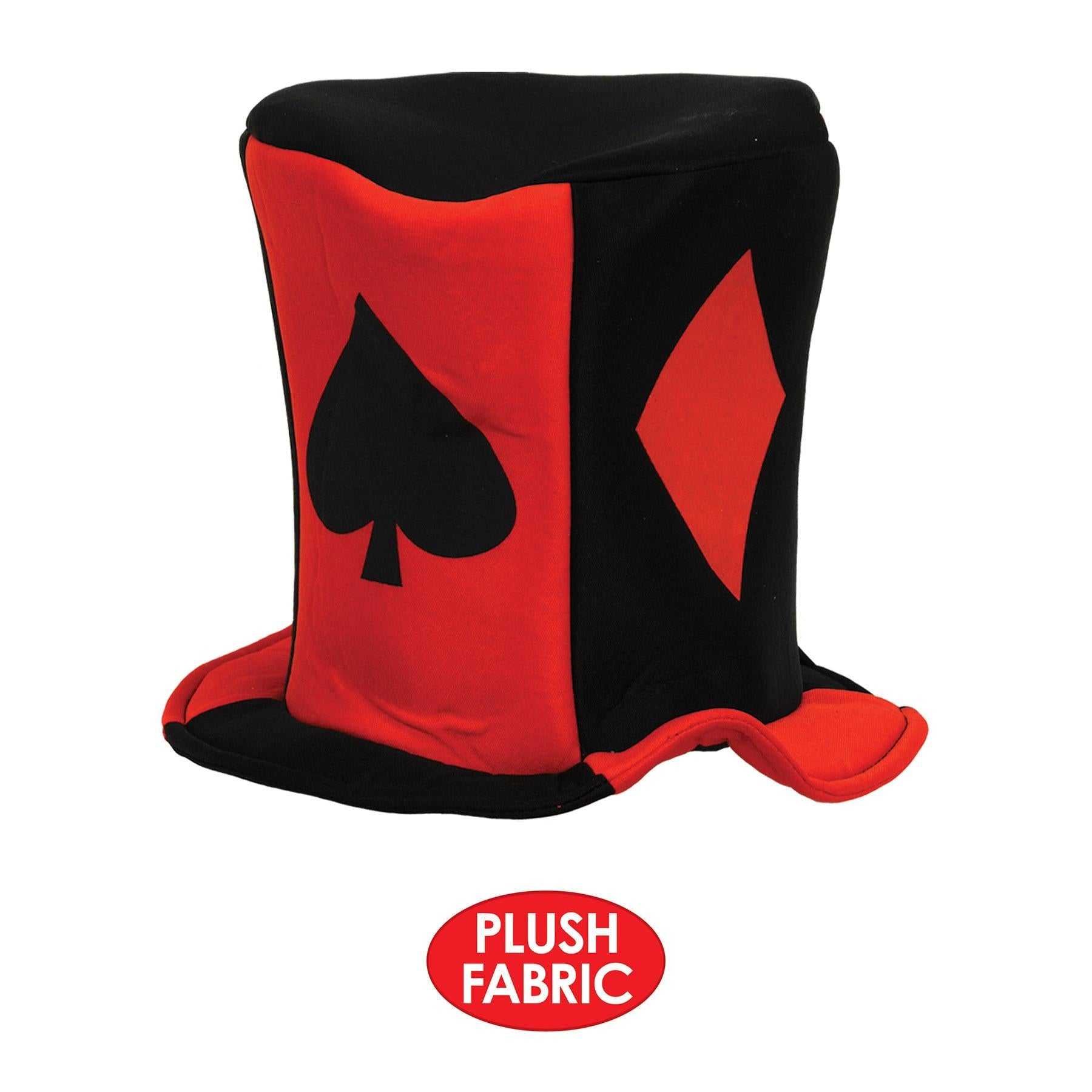 12 Pack Beistle Fabric Card Suit Hats - Novelty Casino Party Hats for Poker Night, Costume Parties, and Themed Events