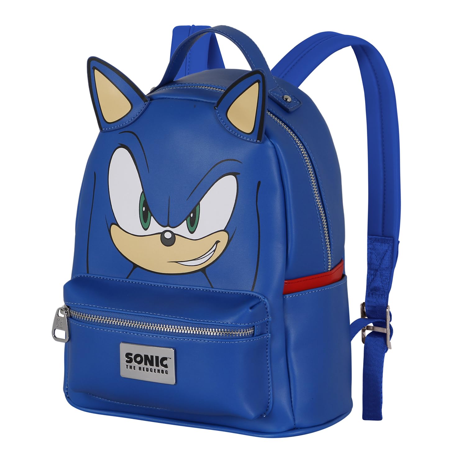 Sega-Sonic Themed Backpack for Kids - Karactermania Face-Sac à Dos in Blue | School, Travel & Cosplay Accessory
