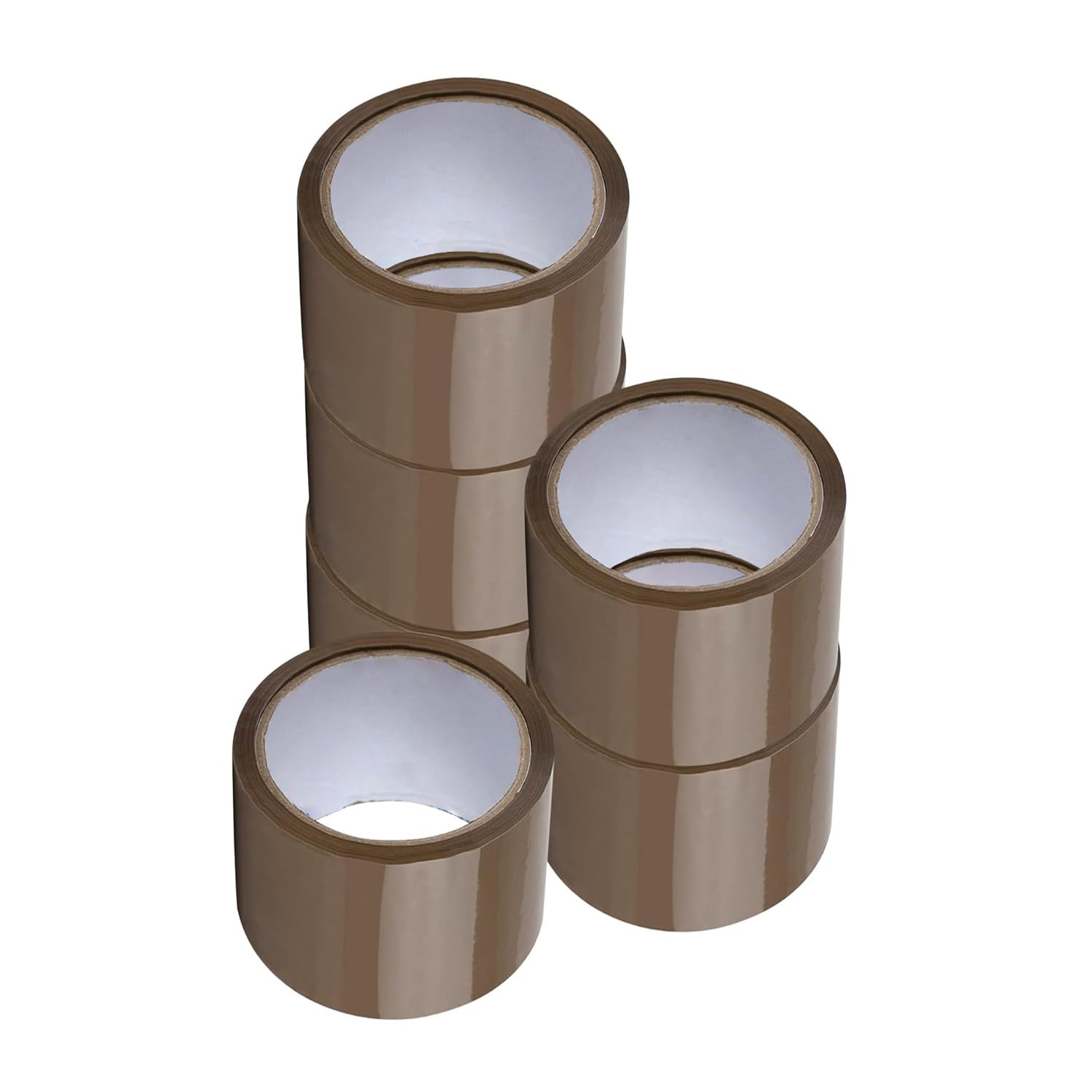 PSBM 3 Inch x 110 Yards Brown Packing Tape - 48 Rolls, 1.75 Mil Tan Packaging Tape for Shipping Boxes, Moving Supplies & Storage - Heavy Duty Dispenser Refill for Home, Office & Warehouse Use
