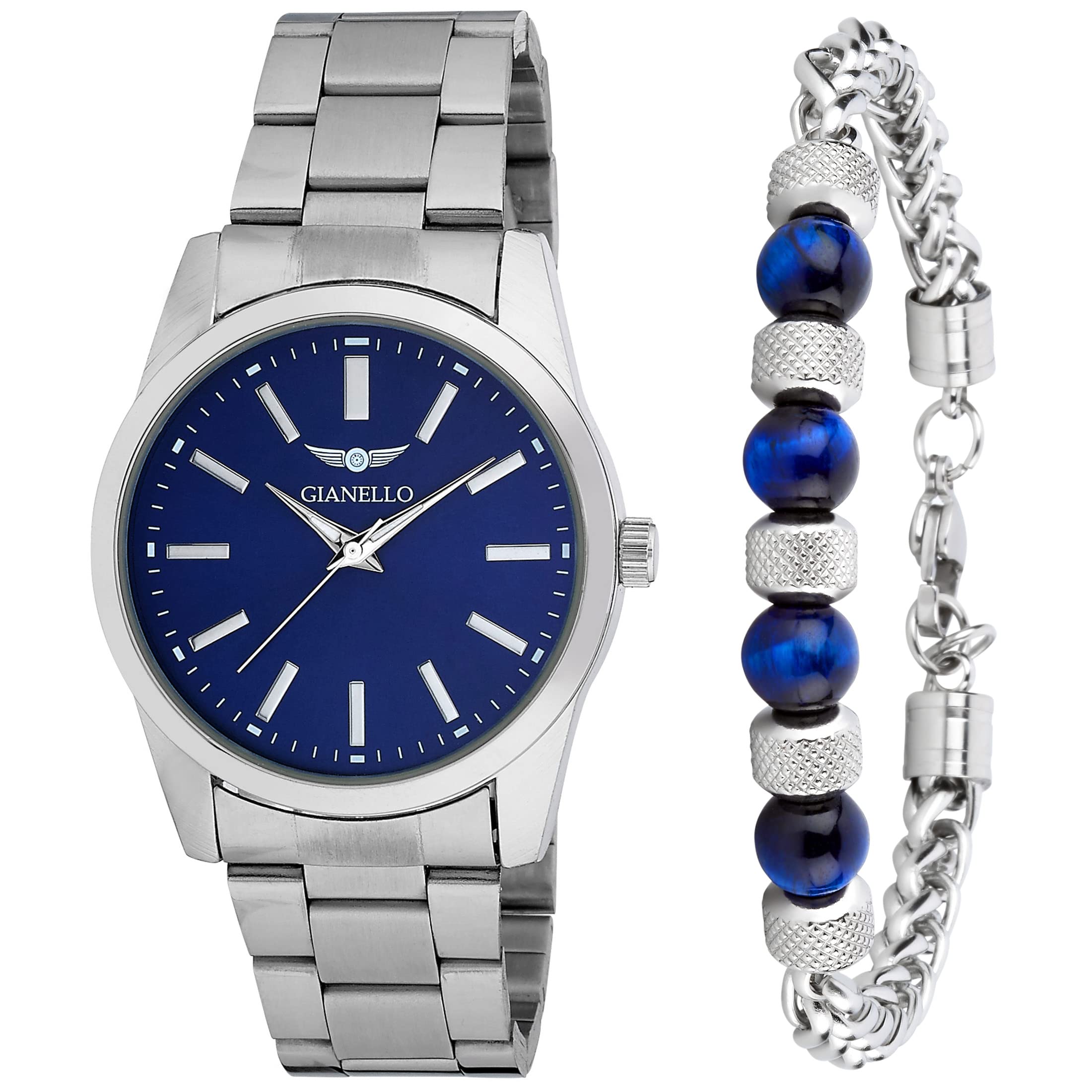 Luxury Gianello Men's Watch & Bracelet Set - Stylish Wristwatch Gift for Dad, Boyfriend, Husband | Perfect for Formal Events, Date Nights & Special Occasions