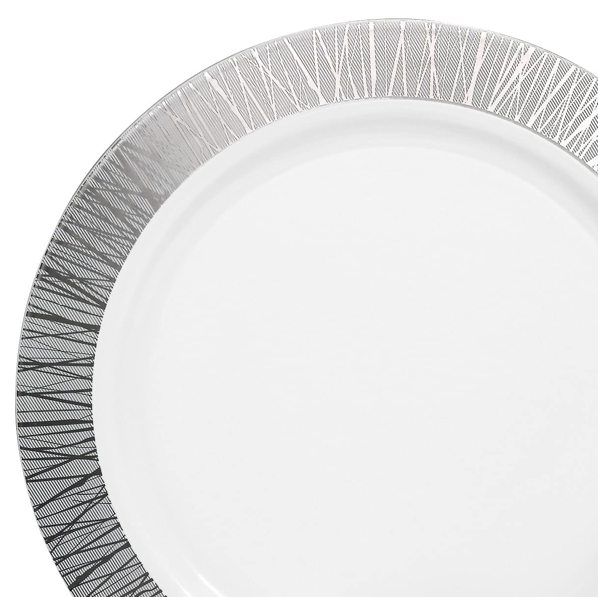 60-Pack Disposable Plastic Plates for Weddings & Parties - 10.25