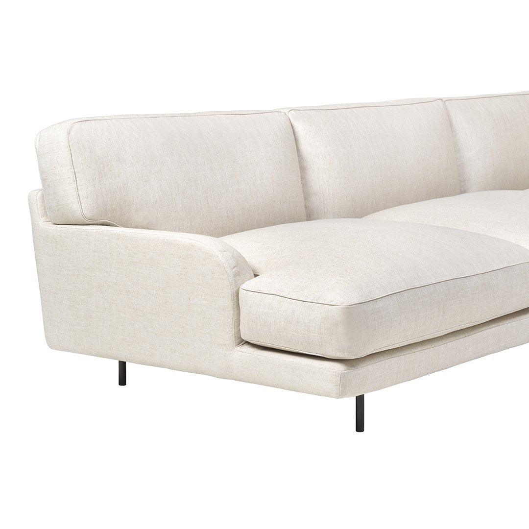 Flaneur 3-Seater Sofa - Modern Fabric Couch for Living Room, Lounge & Office - Comfortable Sectional Sofa with Soft Cushions