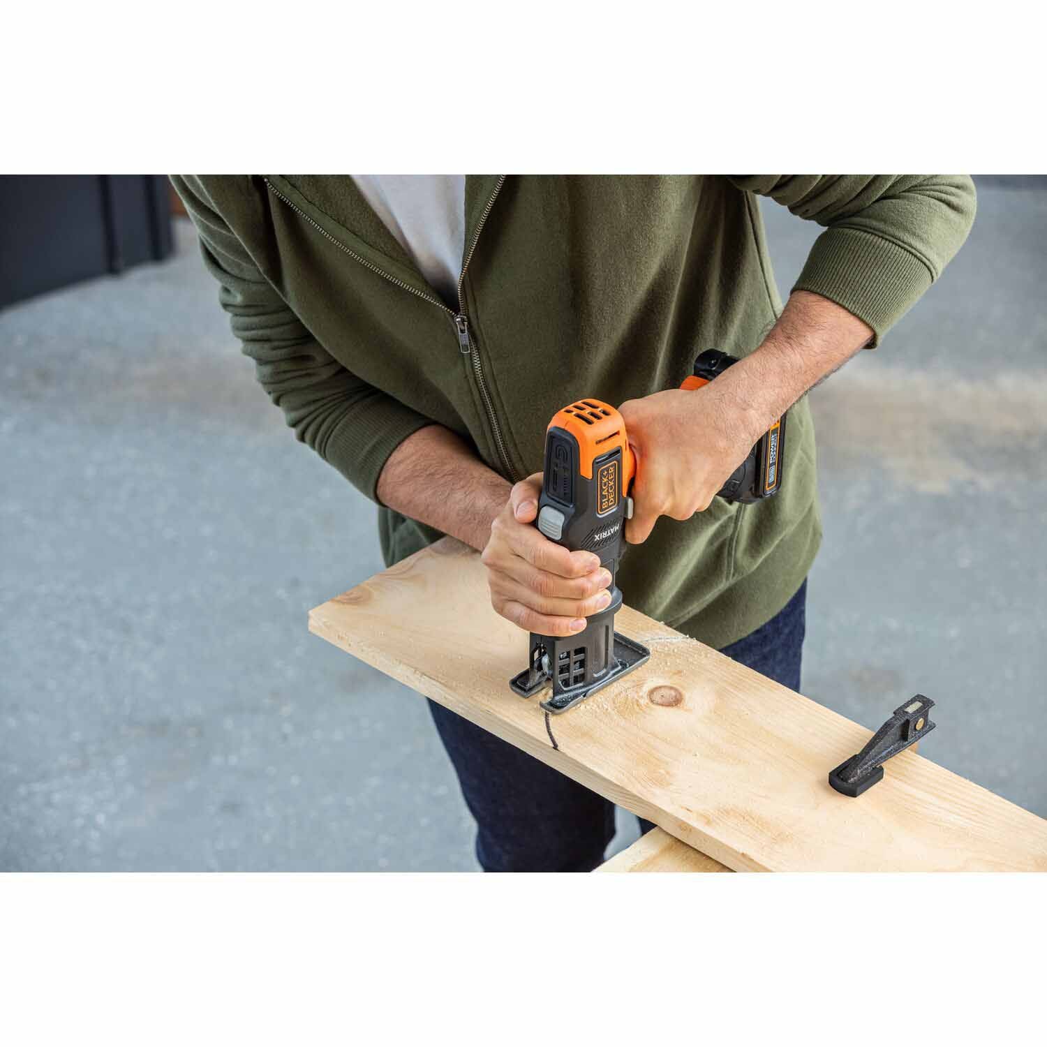 Black & Decker BDCMTJS Matrix Jig Saw Attachment - Compatible with Matrix System, Quick Connect, Precision Cutting for Wood & Metal - Perfect for DIY Projects & Home Renovations