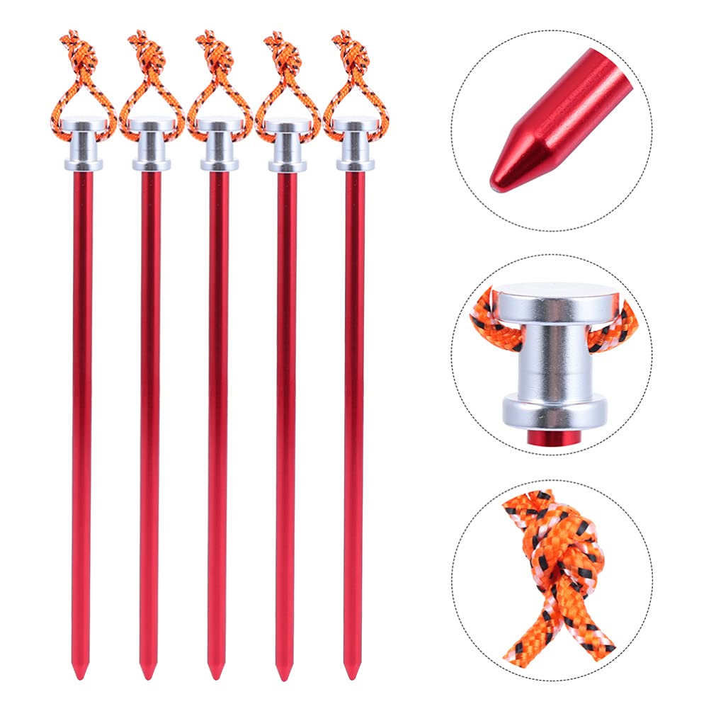 Durable 4-Pack BESPORTBLE Tent Pegs - Heavy Duty Tent Stakes for Camping, Hiking & Picnic - Rustproof Ground Nails for Outdoor Tents, Canopy & Shelter Accessories