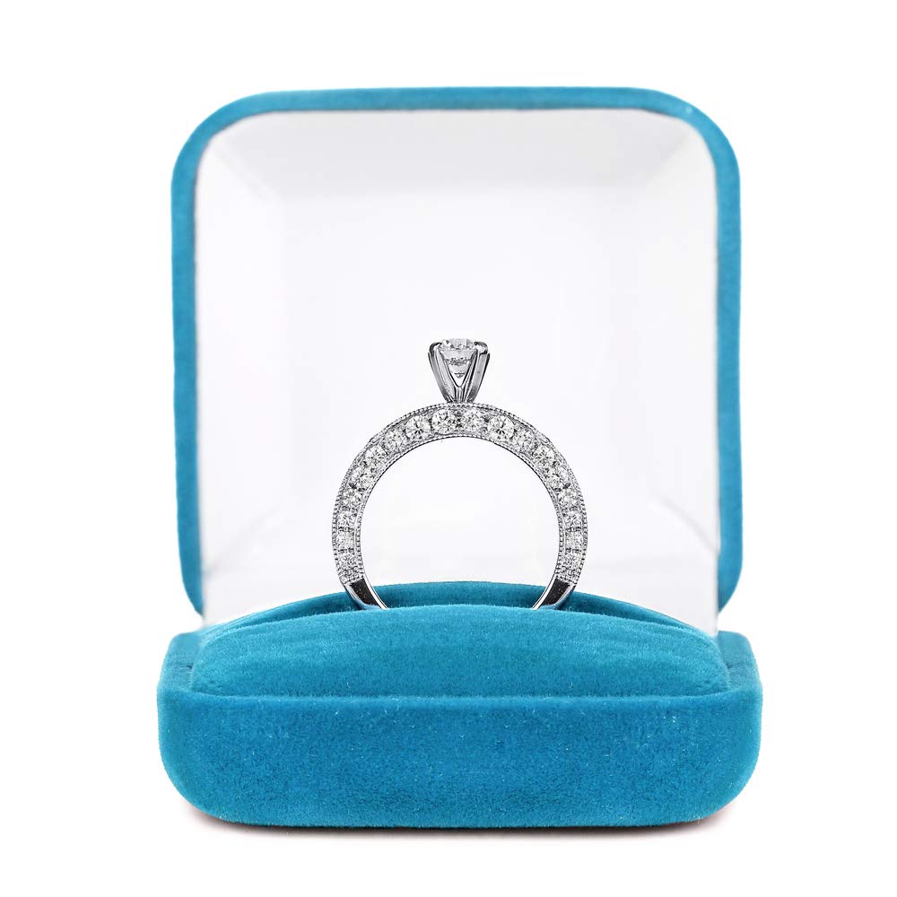 VVS Certified 14k White/Yellow/Rose Gold Round Natural Diamond Ring for Women | Anniversary, Wedding, Bridal & Celebration Jewelry Gift (0.06 Cttw, IJ-SI) | Perfect for Engagement, Proposal & Special Occasions