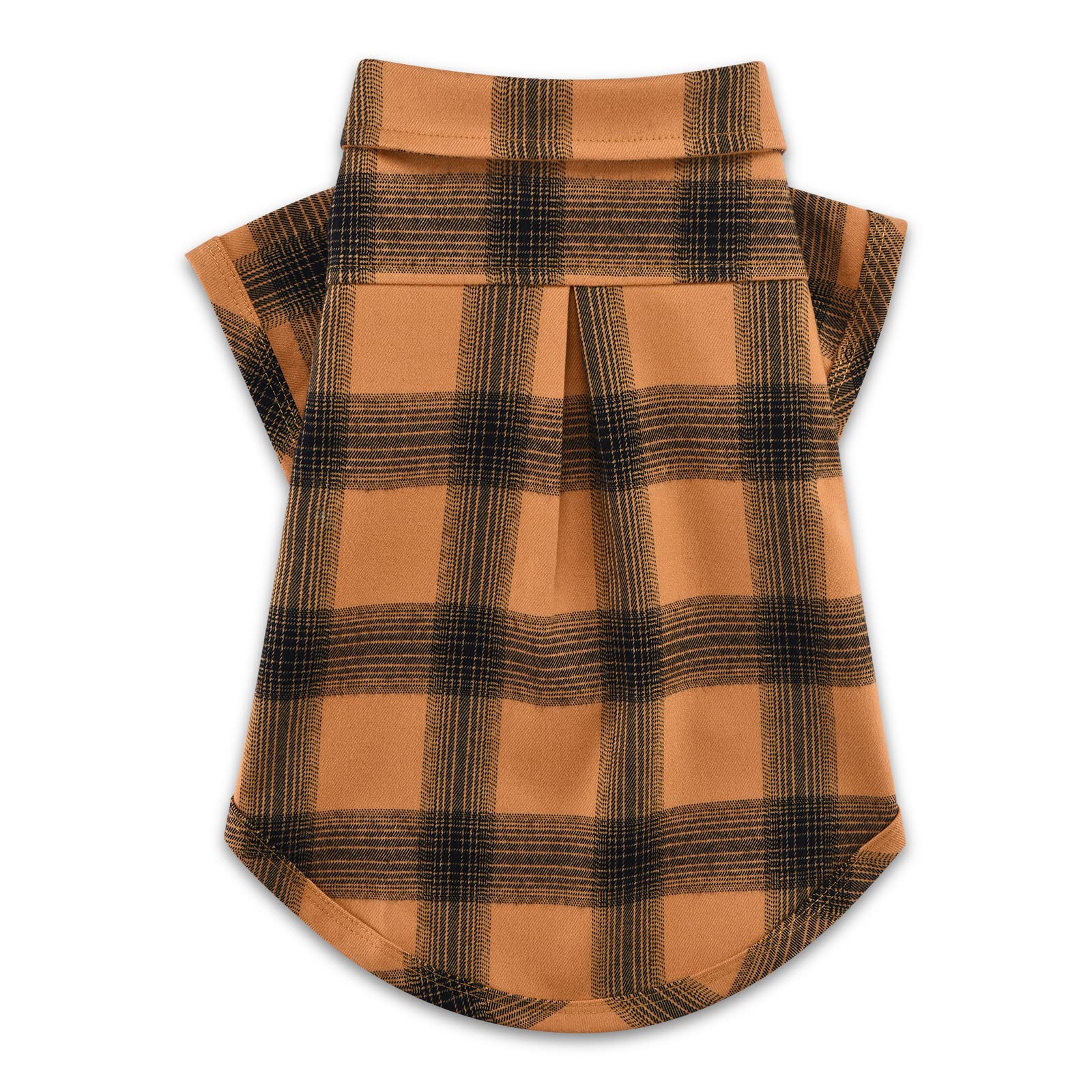 Koneseve Plaid Dog Shirt - Soft & Adorable Pet T-Shirt for Small Dogs & Cats (Yellow, S/Small) - Perfect for Thanksgiving, Christmas & Everyday Wear - Cozy Puppy & Kitten Outfit for Indoor & Outdoor Activities