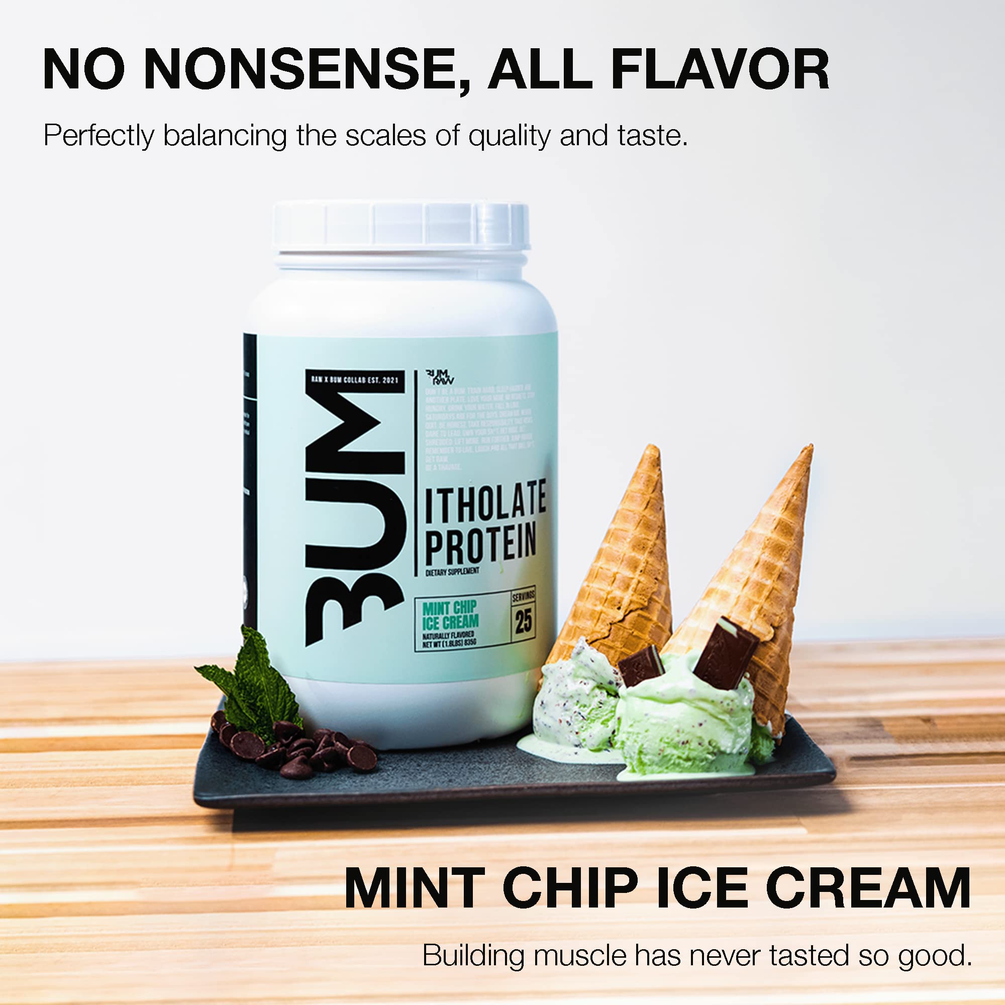 CBUM Itholate RAW Whey Isolate Protein Powder - Mint Chip Ice Cream Flavor | 100% Grass-Fed Whey Protein for Muscle Growth & Recovery | Low-Fat, Low-Carb Sports Nutrition Supplement | 25 Servings for Post-Workout & Fitness Enthusiasts