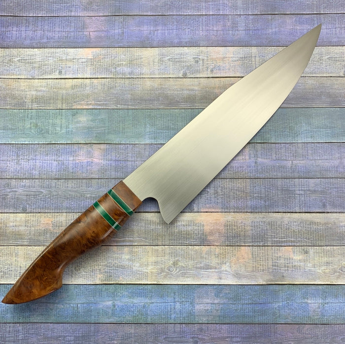 Joe Edson 215mm AEB-L Stainless Steel Euro Style Custom Chef Knife - Professional Kitchen Tool for Slicing, Dicing & Food Prep