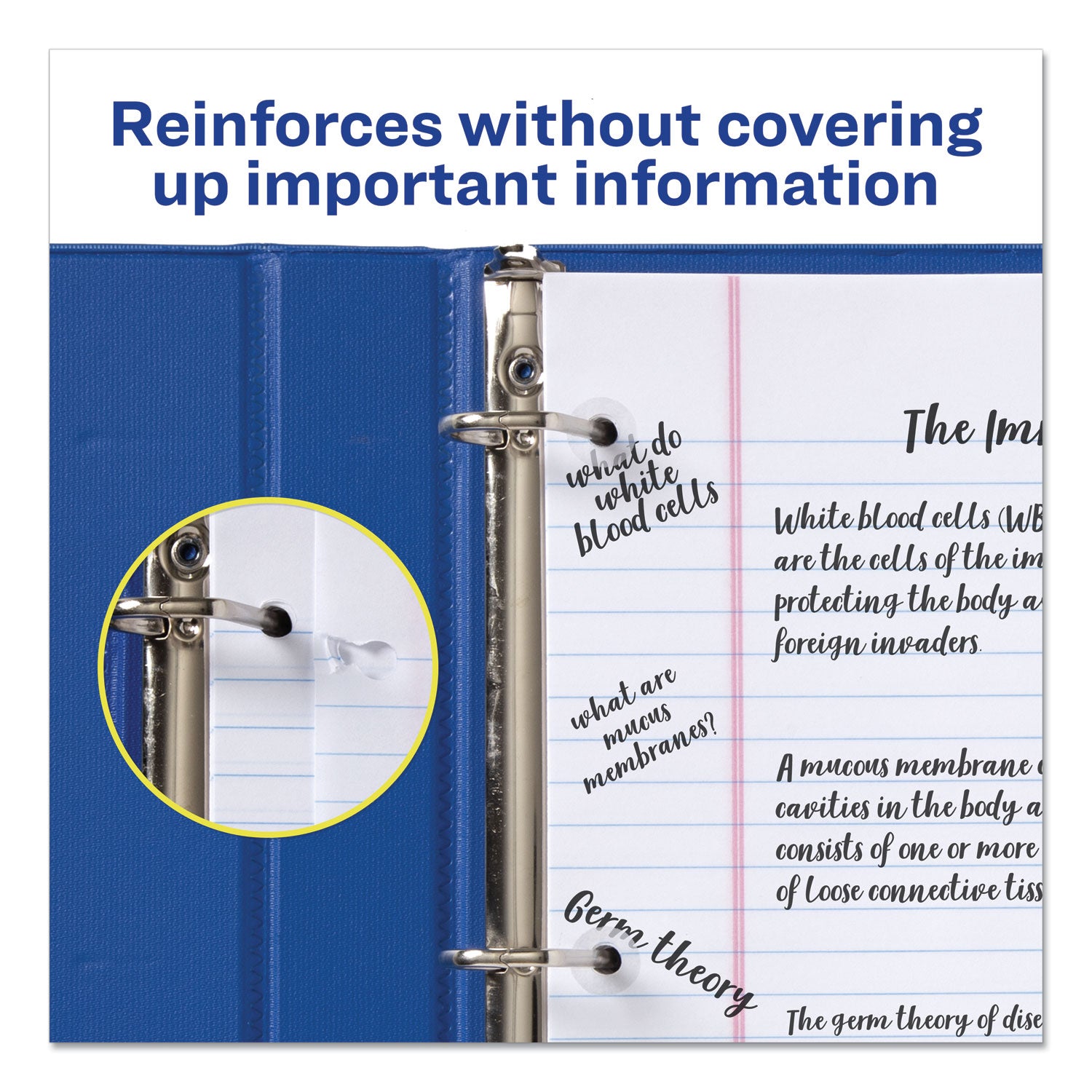 Avery® Clear Hole Reinforcements 0.25