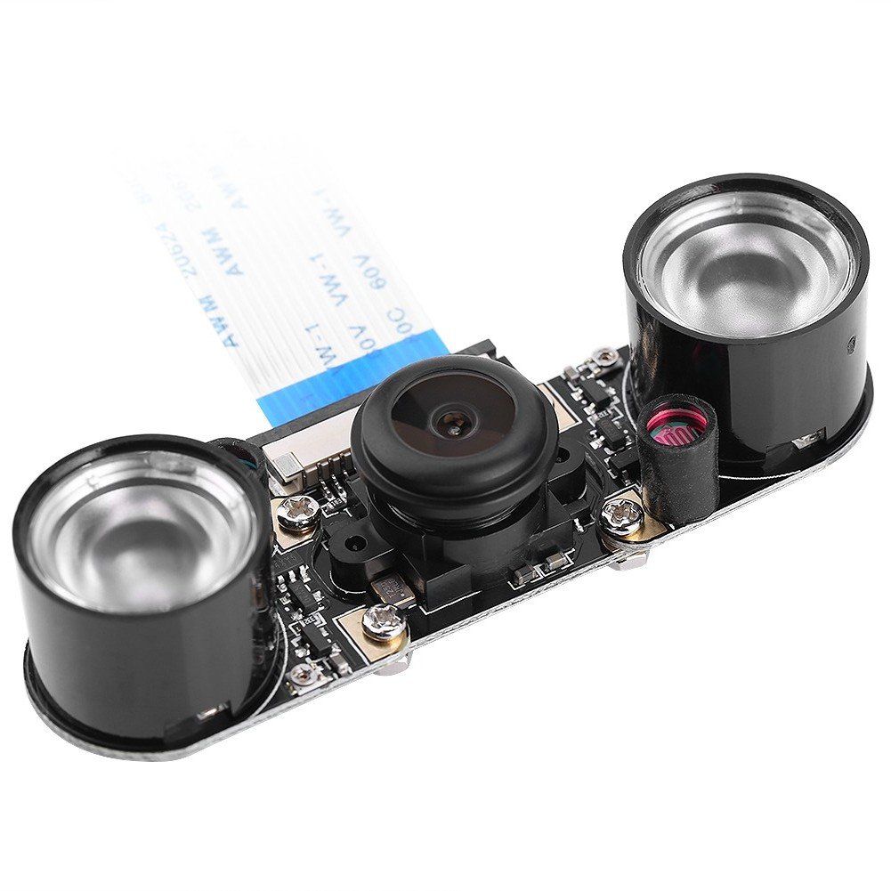 Talany 500MP Adjustable Fisheye Lens Camera Module with Fill Light for Raspberry Pi 3/2 - Wide Angle Photography, DIY Projects & Home Security Monitoring