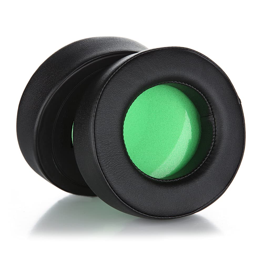 Razer Kraken Pro V2 Replacement Ear Pads - Oval Green Memory Foam Cushions for Razer Kraken Pro 7.1 V2 & Pro V2 Headset - Comfortable Gaming Headphone Earmuffs - Perfect for Long Gaming Sessions & Office Work