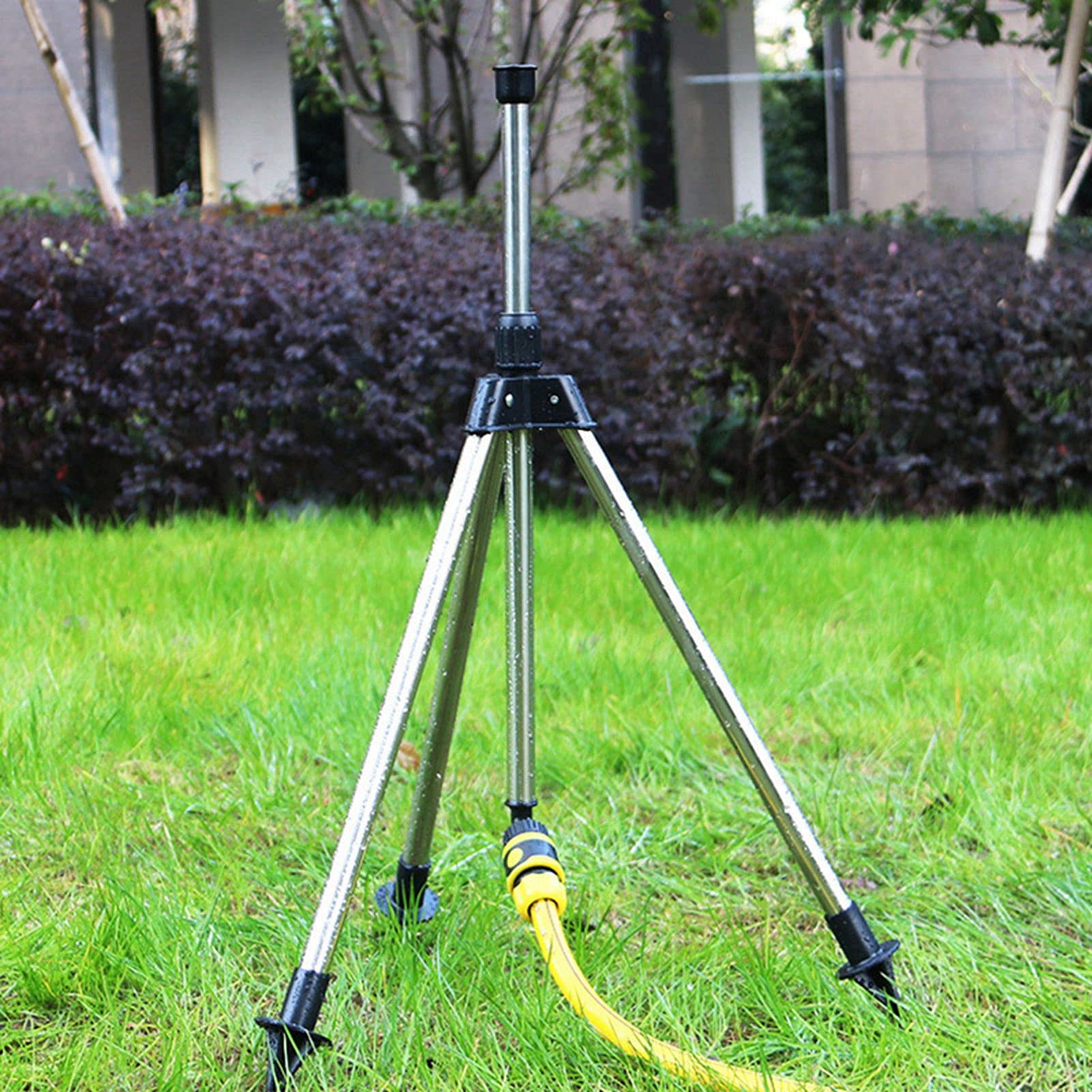 Gind 360 Degree Rotating Lawn Sprinkler - Automatic Rust-Proof Tripod Base for Farm & Garden Irrigation - Ideal for Large Yards, Lawns, and Agricultural Fields