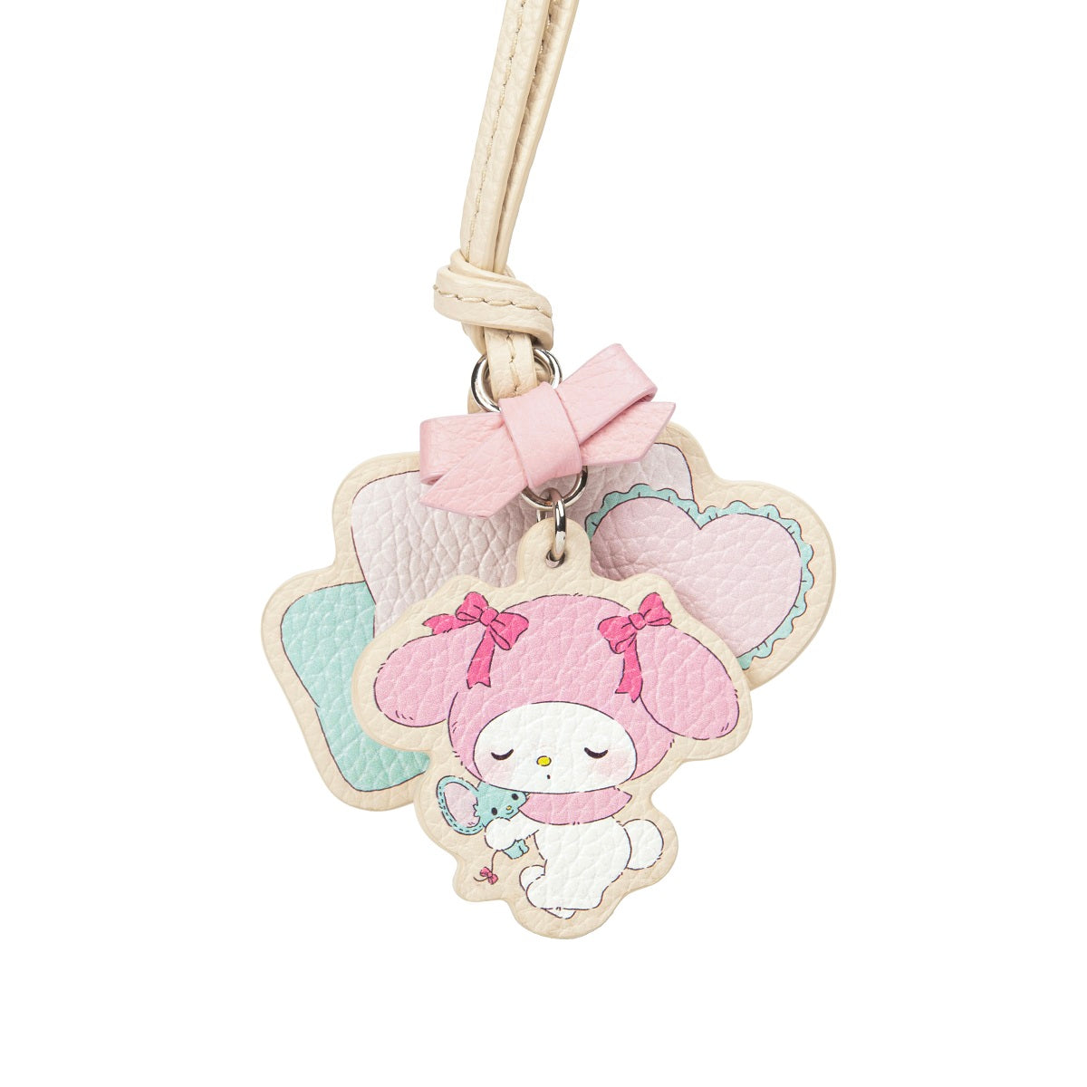 Samuel Ashley x Sanrio Characters Leather Keychain Charm - Cute Hello Kitty & Friends Accessories for Bags, Wallets & Keys - Perfect Gift for Anime Fans & Kawaii Lovers
