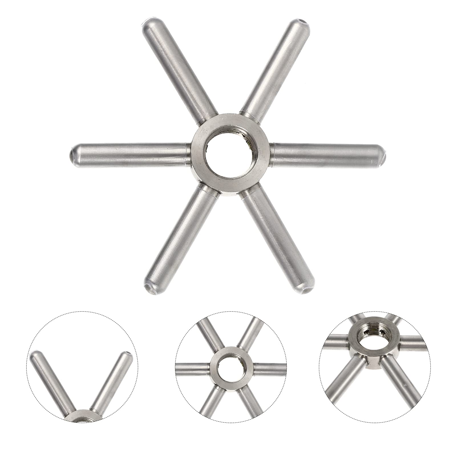 Stainless Steel Glass Rinser Head Replacement Disk for Sink Faucet - Pitcher, Bottle & Glass Washer - Perfect for Bar, Coffee Shop & Kitchen Sink Accessories - Ideal for Washing Wine Glasses, Beer Mugs and Drinkware