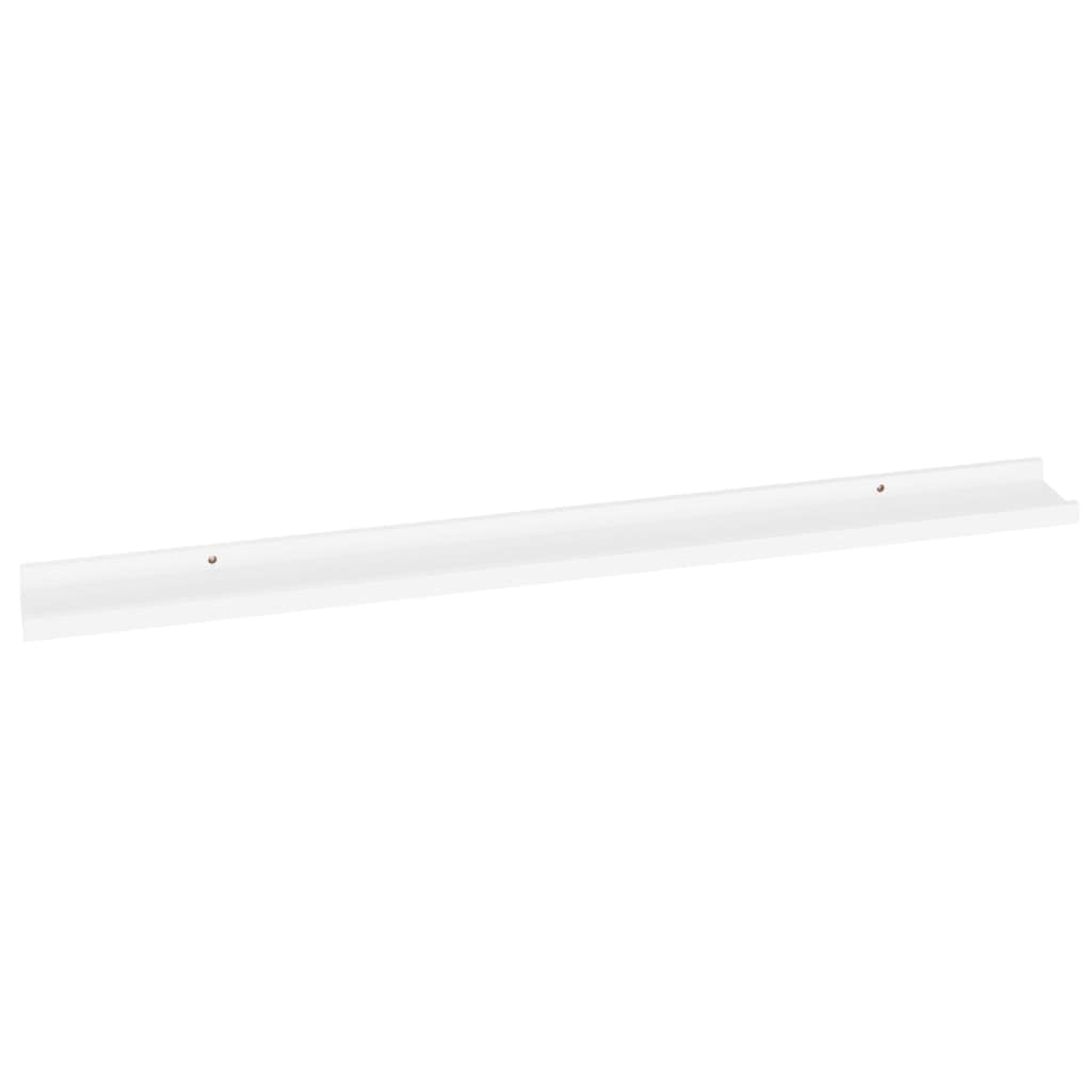 SKM Floating Wall Shelves Set of 2 - White Wooden Shelves 39.4