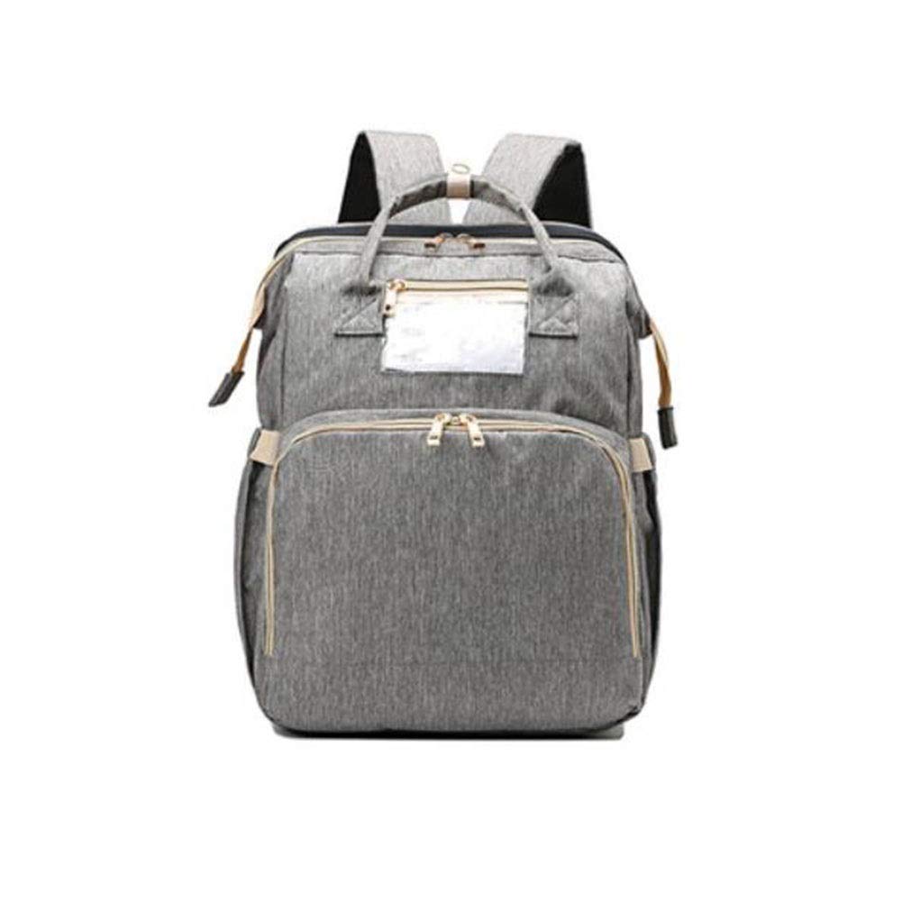 Adjustable Wrench Diaper Bag Backpack - Foldable Baby Changing Station with Large Storage Space for Boys & Girls - Perfect for Travel, Outings & Daycare (Gray)