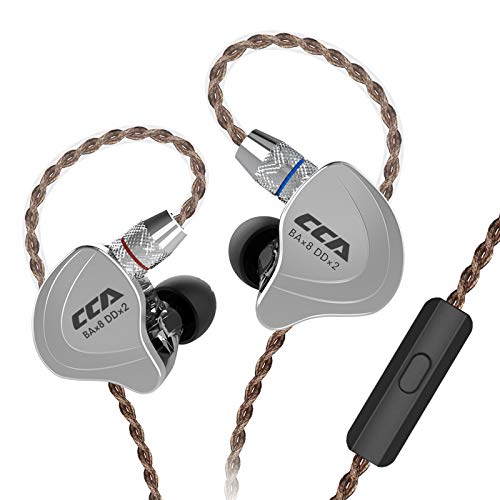 CCA C10 Hybrid Drivers In-Ear Earphones - HiFi Stereo Earbuds with Powerful Bass, Ergonomic Comfort Design for Gaming, Music & Stage Performances | Perfect for Sports, Workouts & Daily Commute