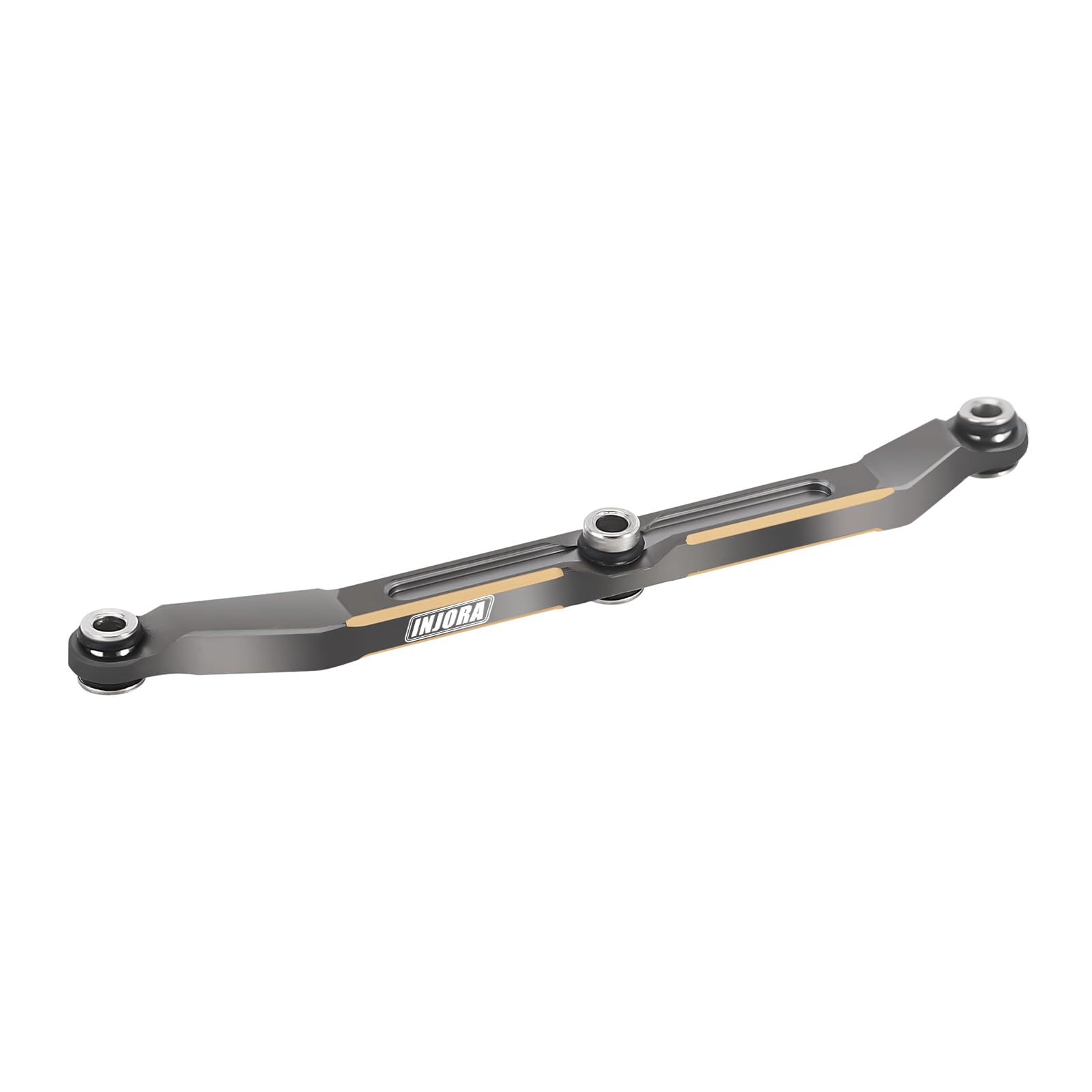 INJORA Grey Brass Steering Link for TRX4M Upgrade Parts - 1/18 Scale RC Crawler Car Accessories - Full Clearance Design (12g) - Perfect for Off-Road Crawling & Trail Performance Upgrades