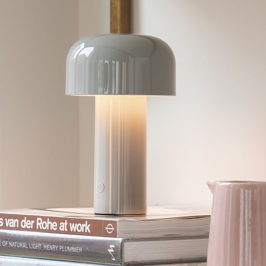 Bellhop Battery Table Lamps - Rechargeable Cordless LED Nightstand Lamp for Bedroom, Living Room, Office - Warm White & Cool White Light with Touch Control & USB Charging Port